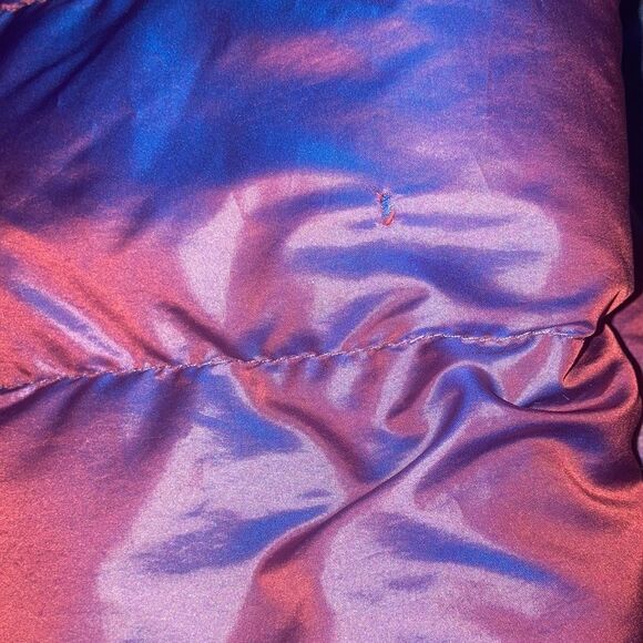 GUC Nike Down Jacket Hooded Puffer Iridescent Purple Asymmetric Zip SOLD OUT - Picture 13 of 15